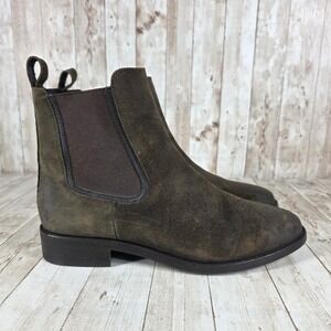 Thursday boots Handmade Suede Chelsea Size‎ 10 US Ankle Booties Brown Leather